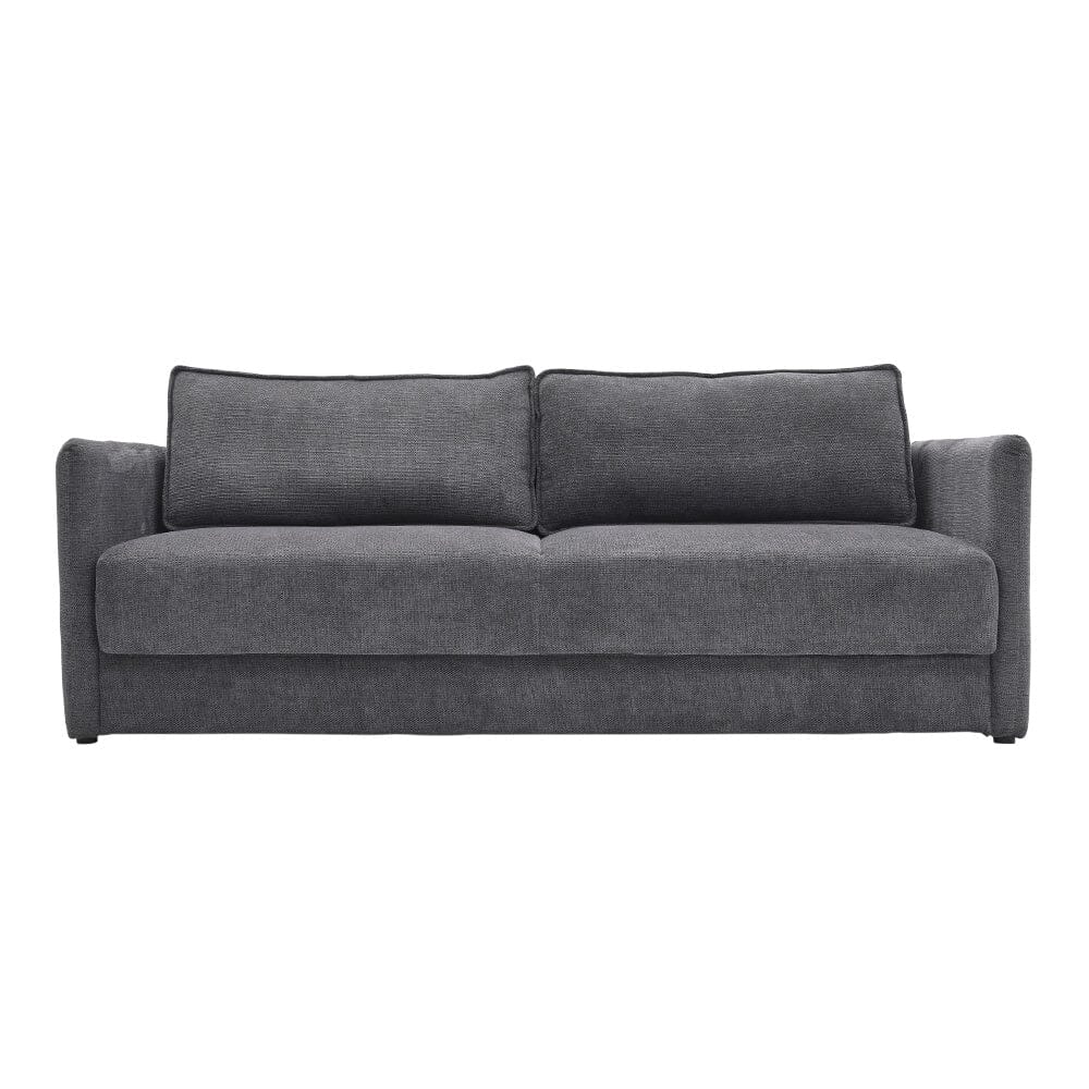 Grey 3-Seater Sleeper Sofa Bed polyester/corduroy
