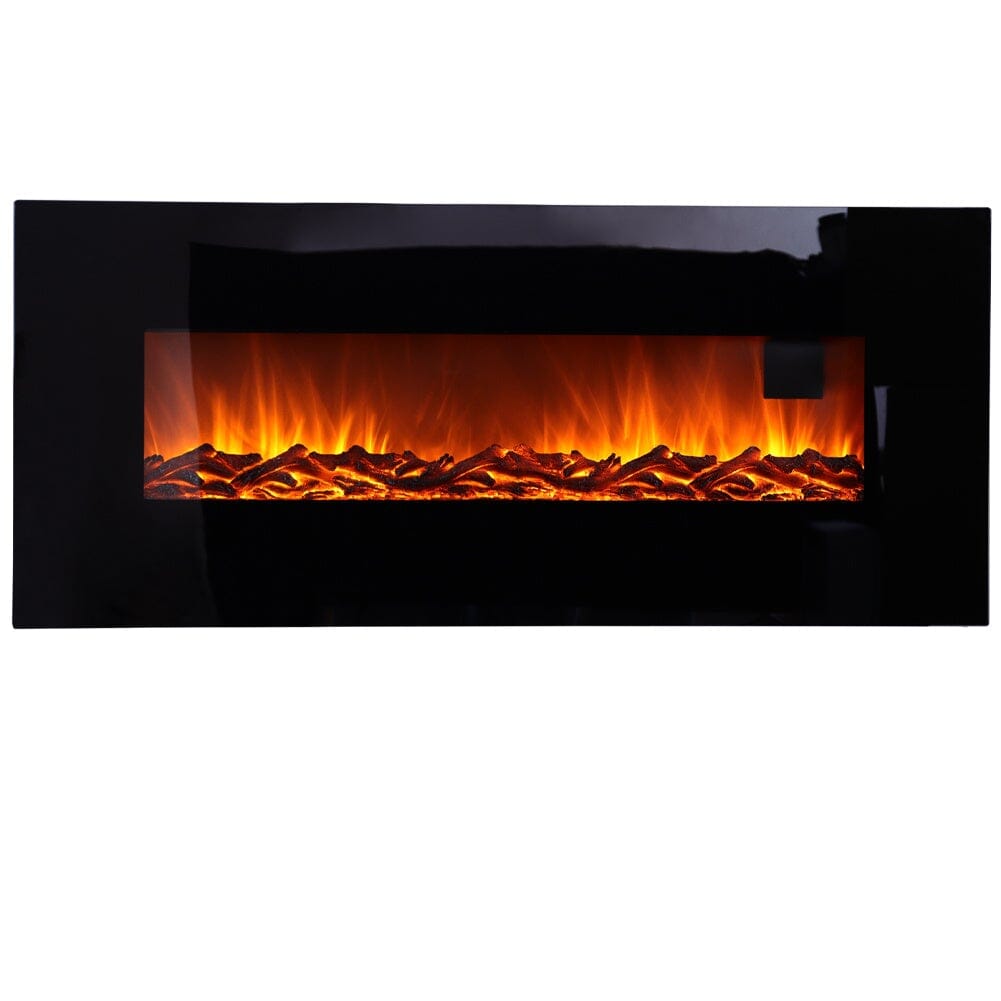 50 Inch Wall Mounted Electric Fireplaces with Logs 1800W Electric Fireplace
