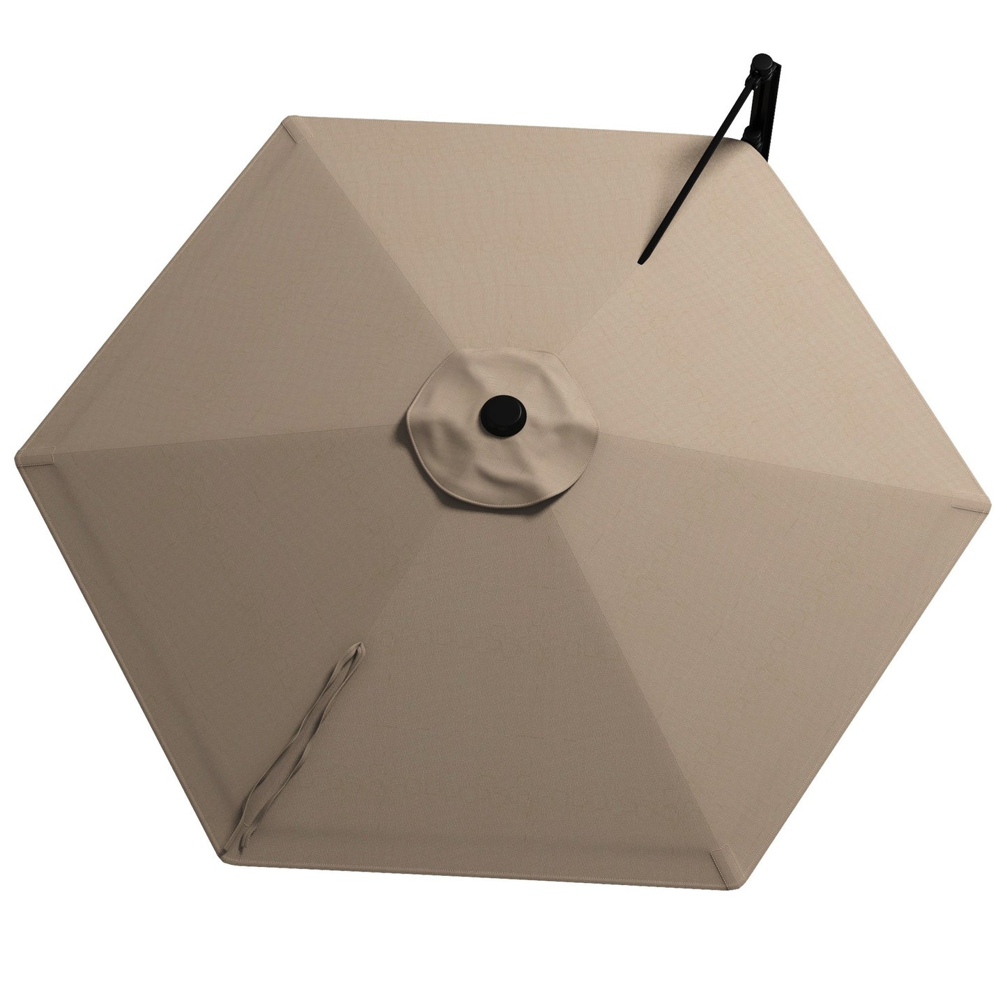 Outsunny 2,5 m Parasol ścienny, ręcznie pchany parasol ogrodowy z daszkiem obrotowym o 180 stopni na werandę, taras, do ogrodu, 250 cm, khaki