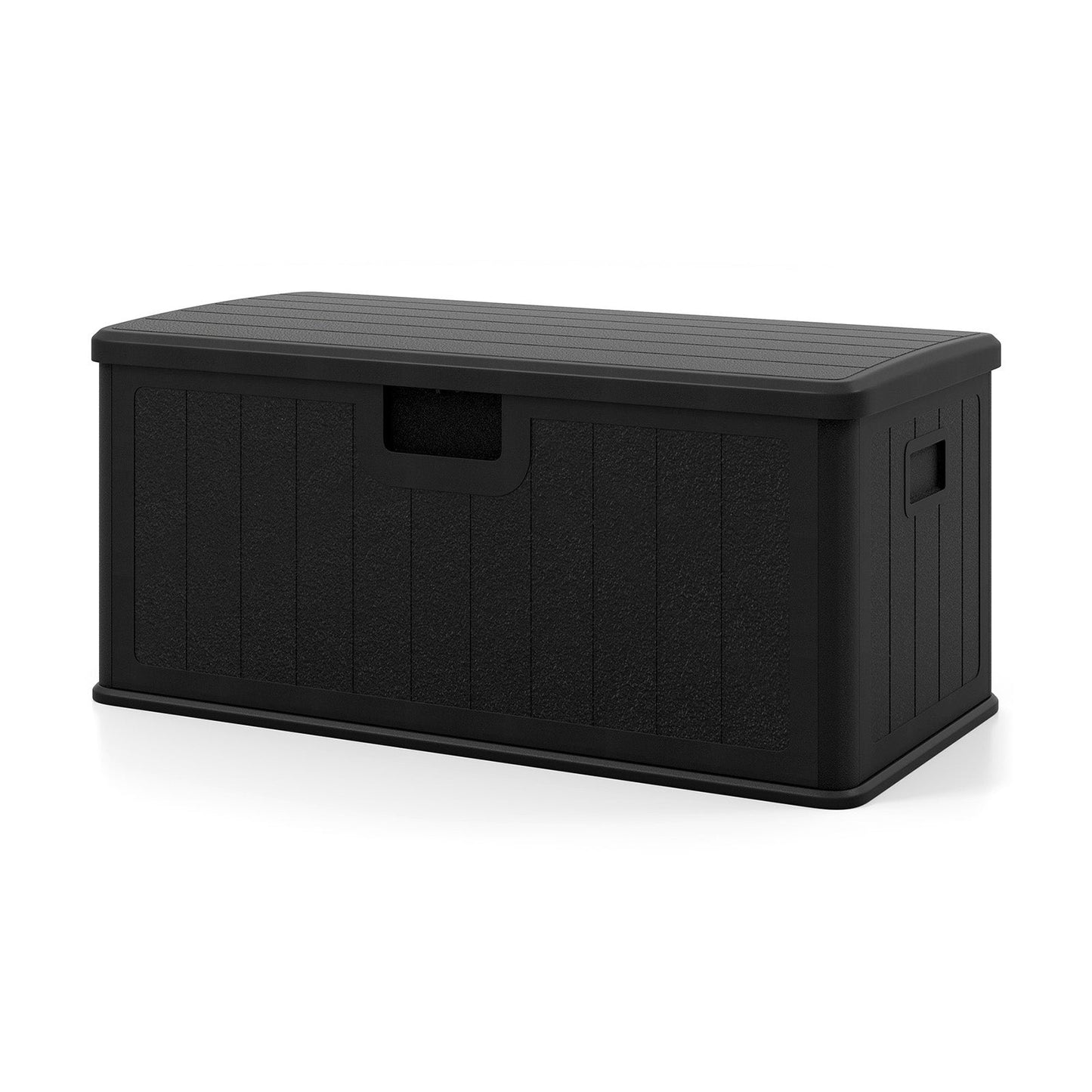 380L Large Waterproof Storage Deck Box for Garden Tools-Black