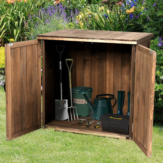 Garden Wooden Shed with Double Doors