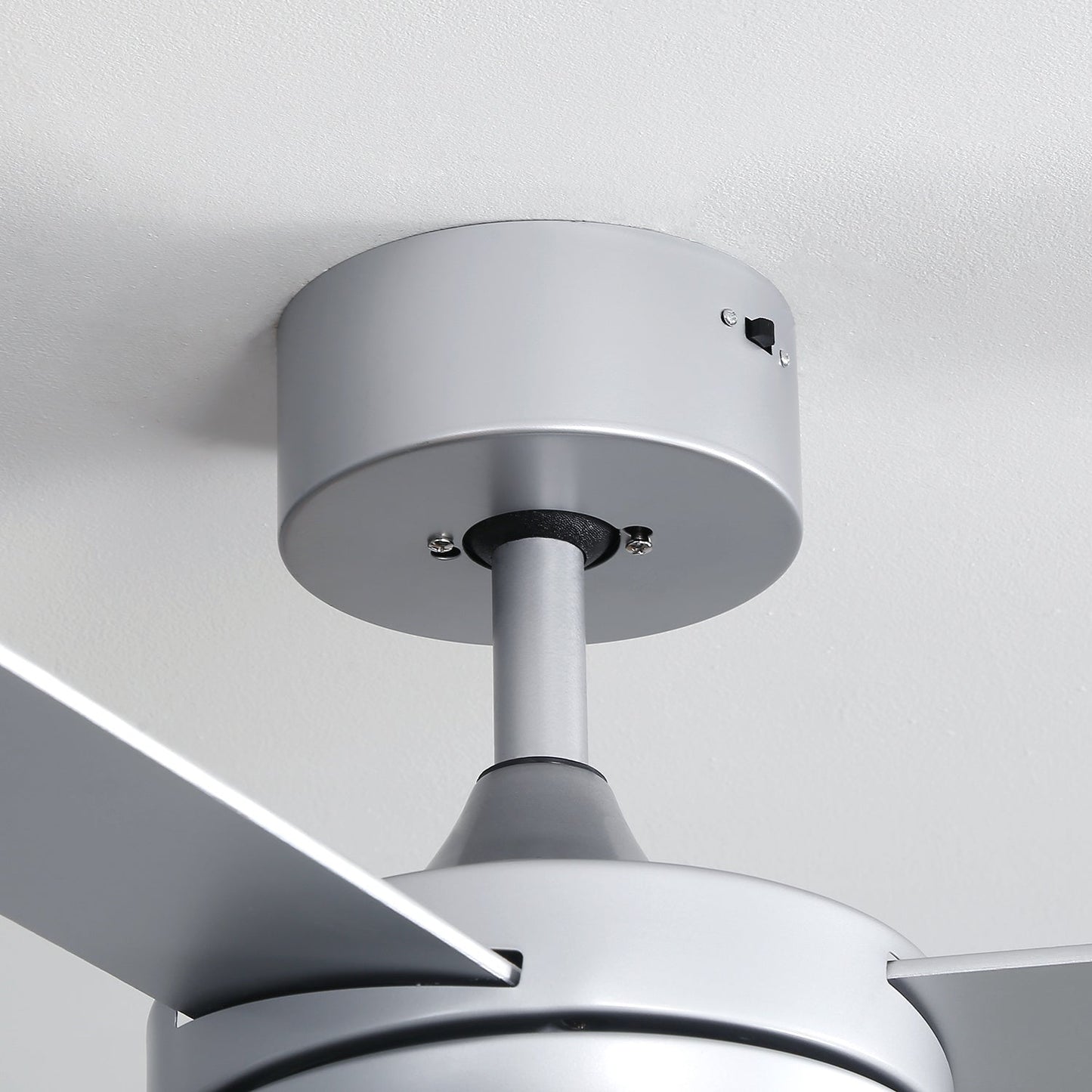 Silver 3 Blade Ceiling Fan with LED Lamp & Remote Control 42Inch