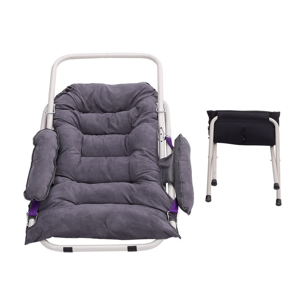 Foldable Garden Moon Chair with Footstool