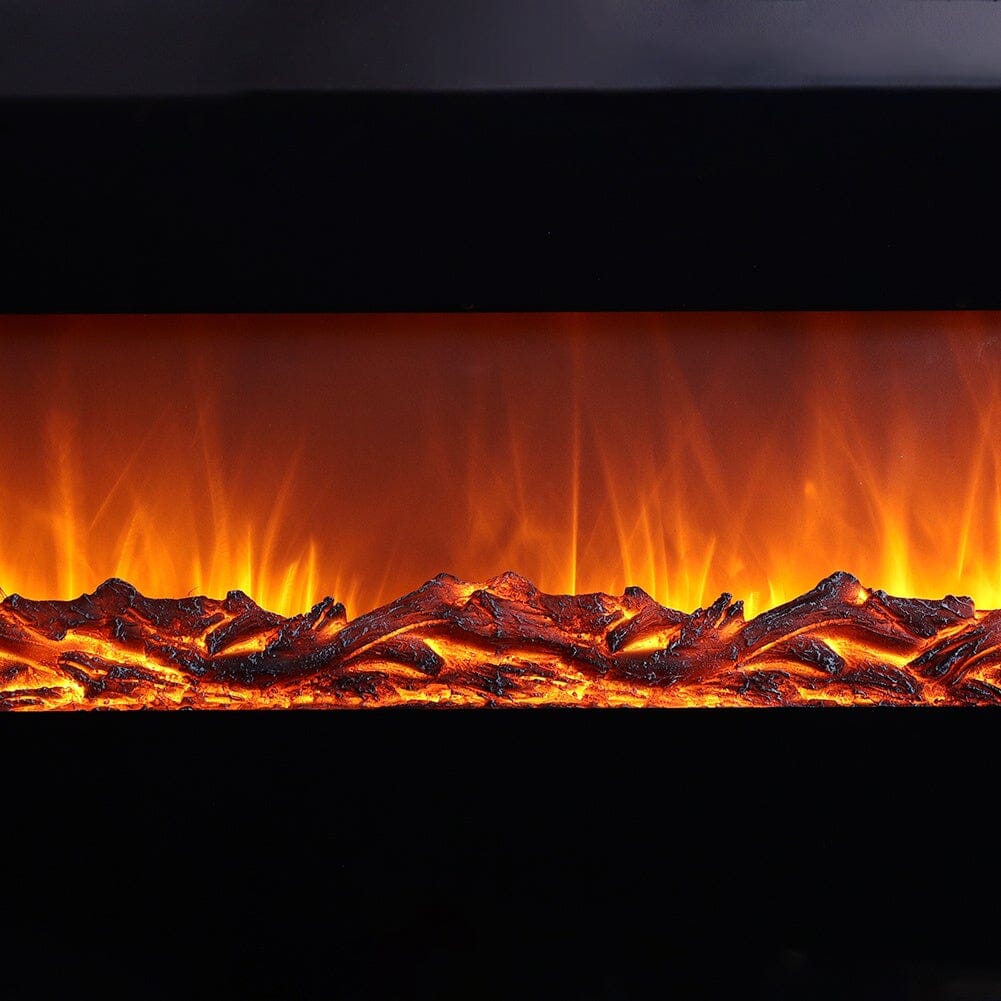 50 Inch Wall Mounted Electric Fireplaces with Logs 1800W Electric Fireplace