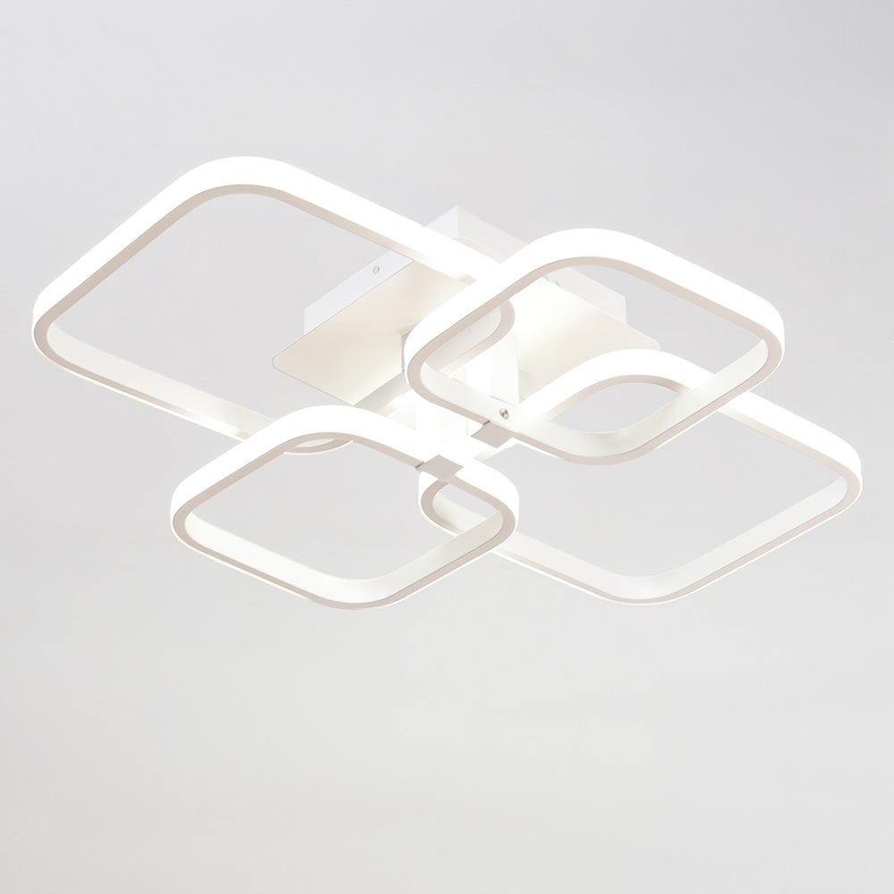 New LED Ceiling Light Fixture with Square Lampshades