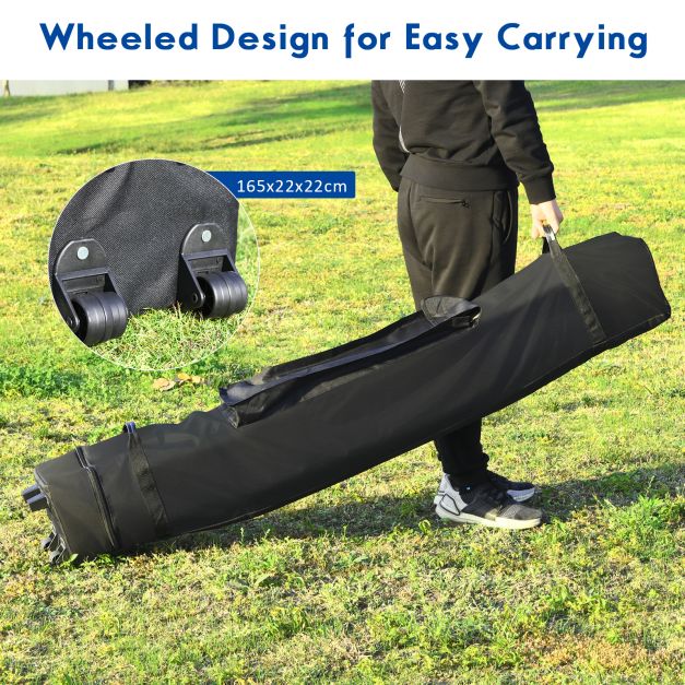 10' x 10' Portable Pop Up Canopy Event Party Tent Adjustable with Roller Bag-Blue