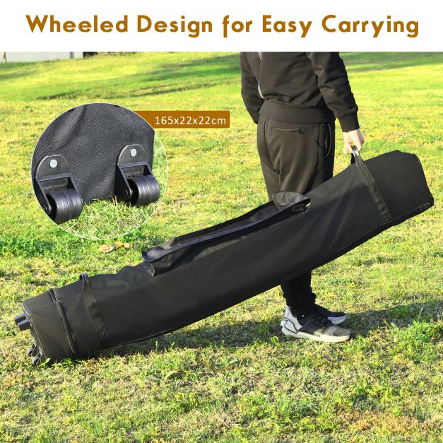 10' x 10' Portable Pop Up Canopy Event Party Tent Adjustable with Roller Bag-White