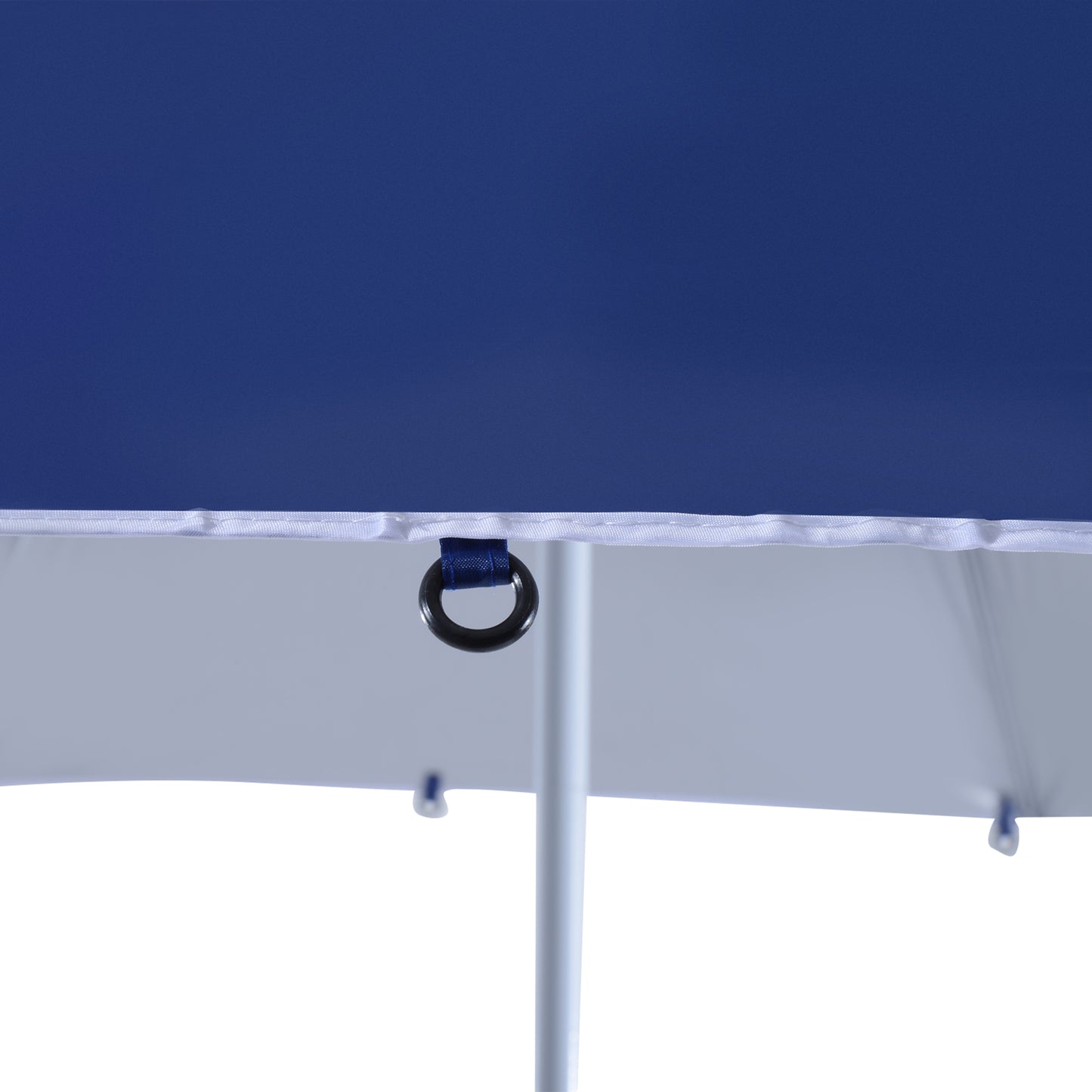 Outsunny 2m UV Protection Fishing Beach Umbrella Brolly Shelter w/ Side Panel Tent Blue