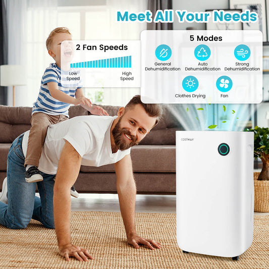 Dehumidifier 40L/Day with 5 Modes and 2 Speed