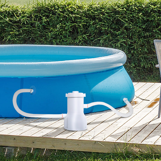 Outsunny Cartridge Filter Pump for 13'-15' Above Ground Pools in White, image 2