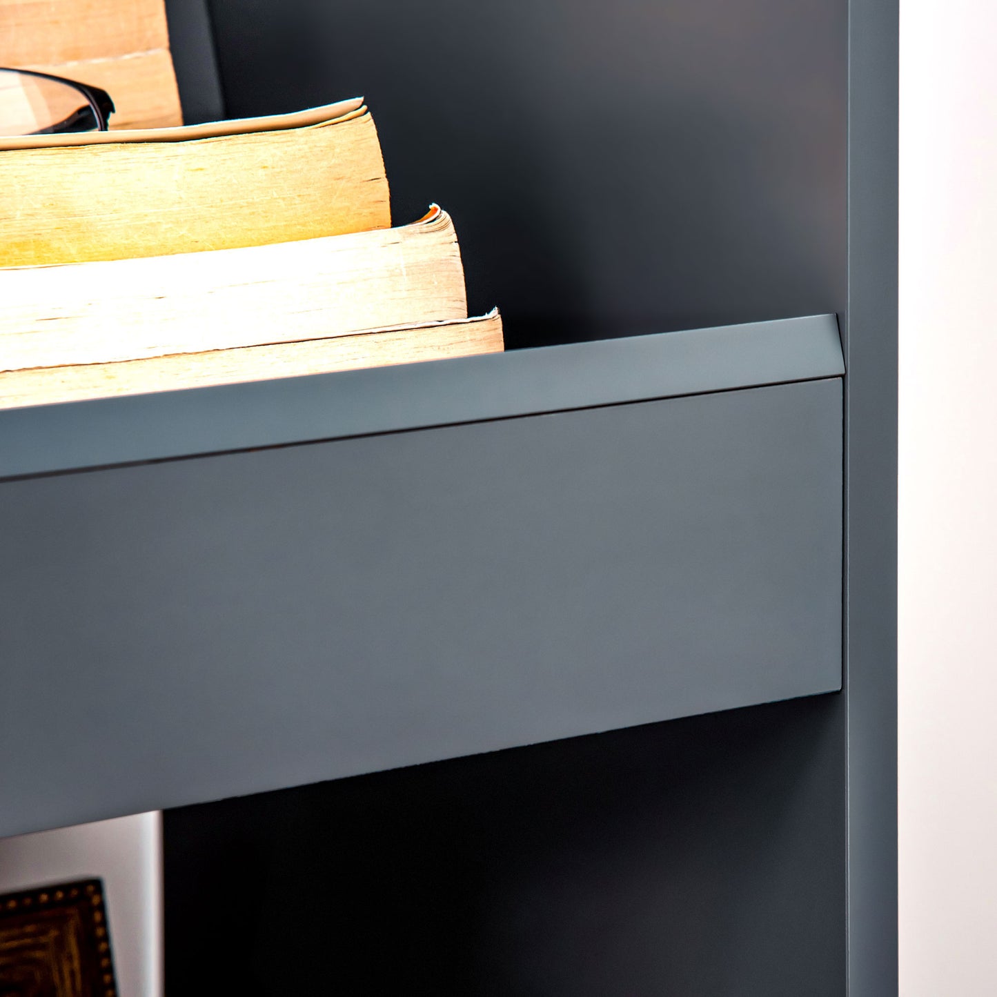 HOMCOM 2-Tier Storage Shelves, Kitchen Cart Shelf Unit with Wheels for Dining & Living Room, Home Study, Grey