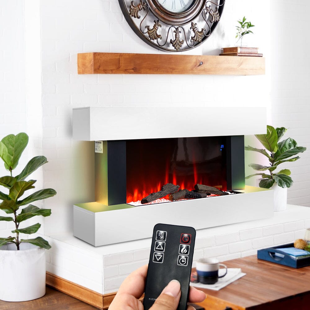 52 Inch Contemporary Wall Mounted/Freestanding Fireplace Mantel for Living Room