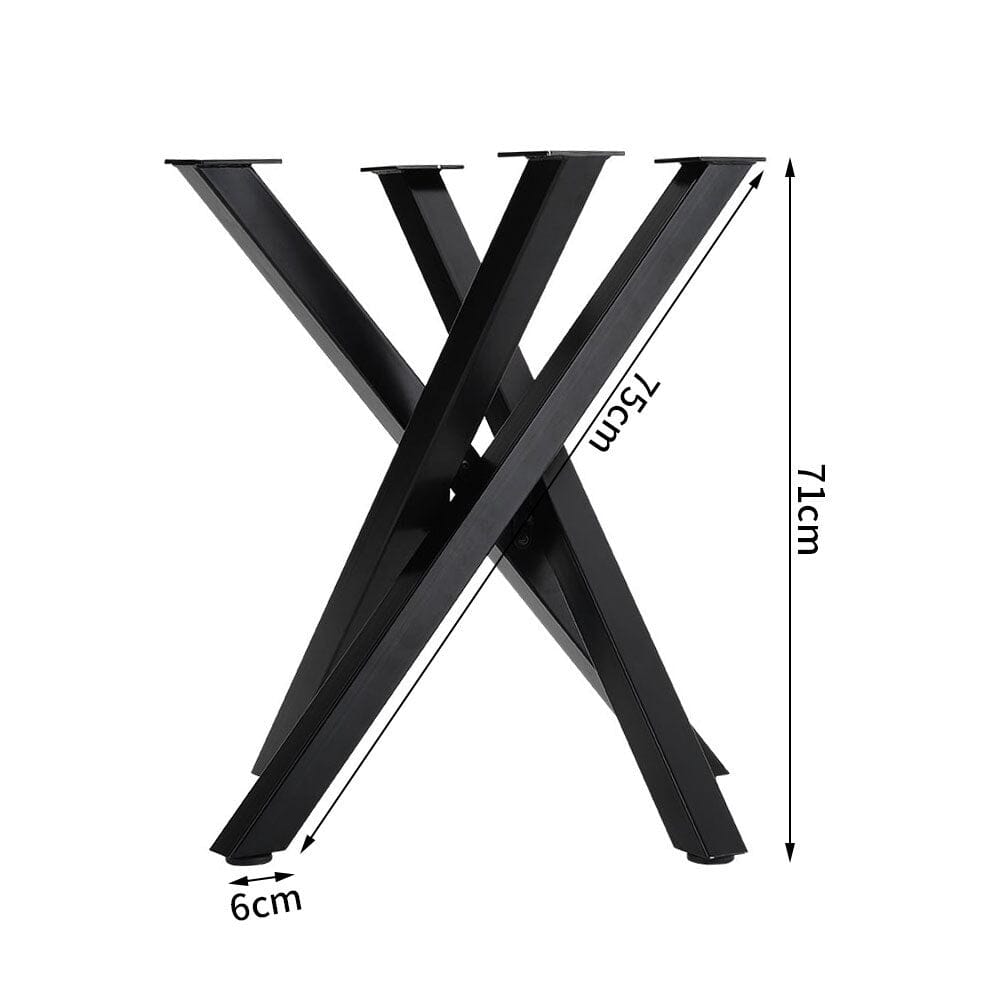 75cm L Criss Cross Metal Coffee Table Legs Replacement