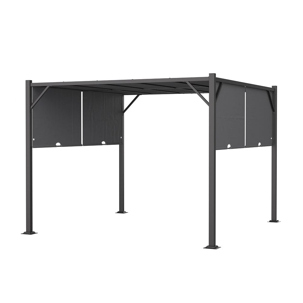Luxury Outdoor Steel Pergola with Retractable Canopy