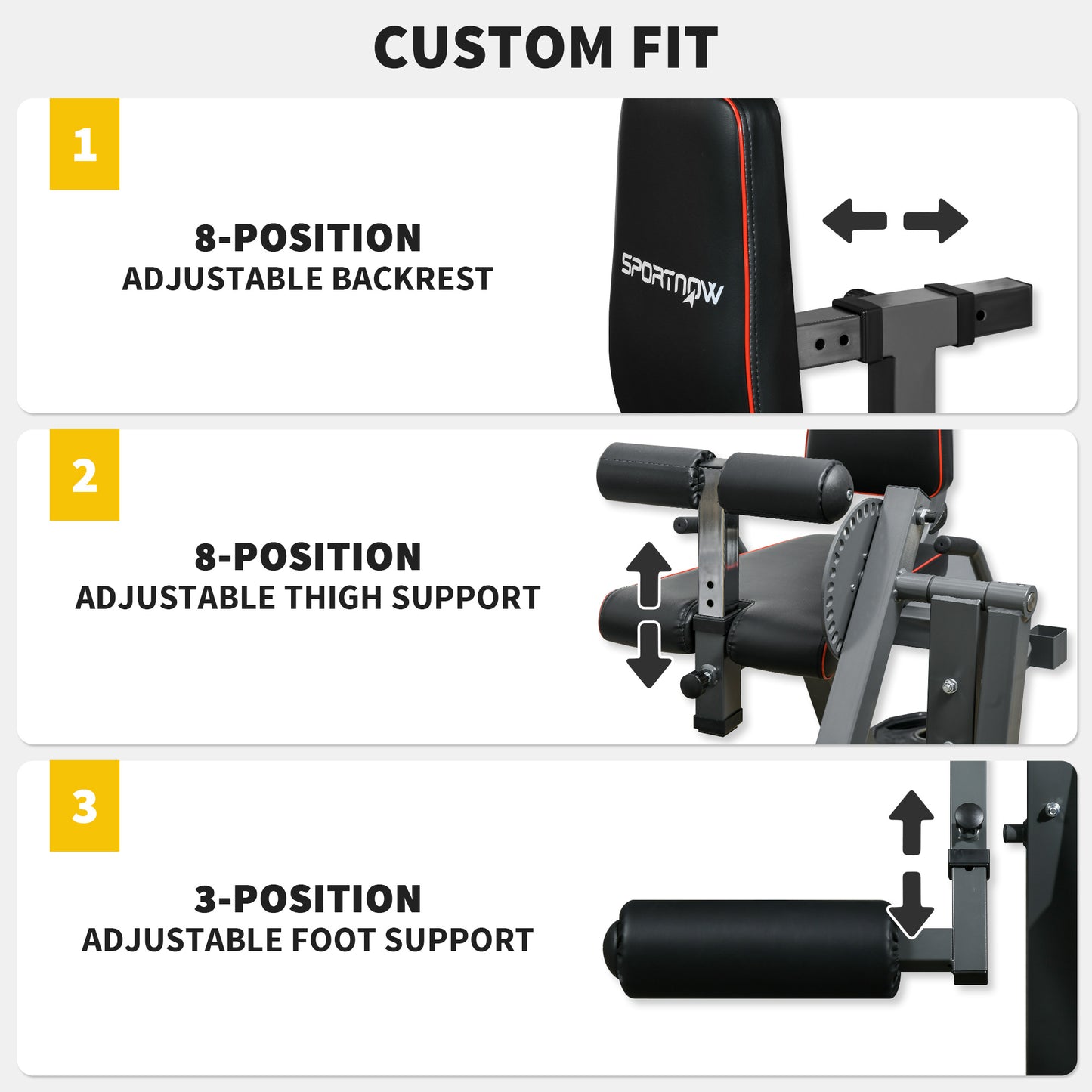 SPORTNOW Seated Leg Extension Machine, Adjustable Leg Raise Machine and Curl Machine with Plate Loaded for Hip, Thigh, Lower Body Workout