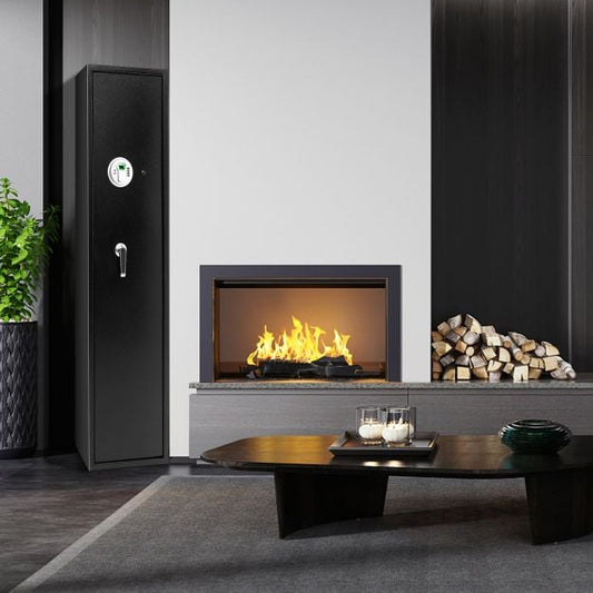 5-Rifle Long Heavy Duty Gun Cabinet with Digital Keypad