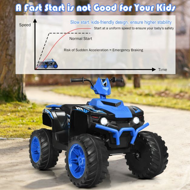 12v Elektryczny Dziecięcy Jeździk ATV / Quad-Niebieski