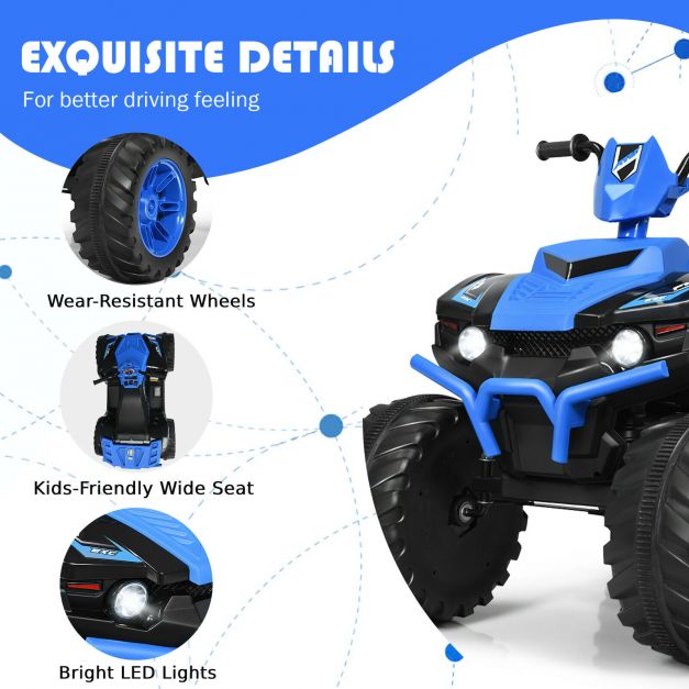 12v Elektryczny Dziecięcy Jeździk ATV / Quad-Niebieski