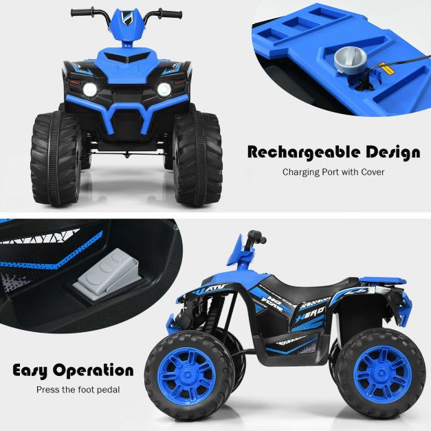 12v Elektryczny Dziecięcy Jeździk ATV / Quad-Niebieski