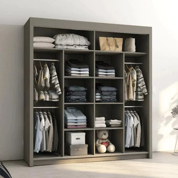 Full Mirrored Black Sliding Wardrobe - 4 Sizes