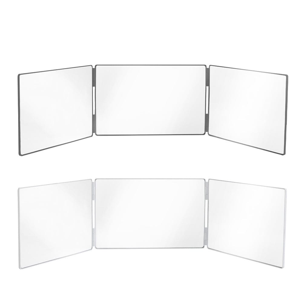 Foldable Tri-Fold Mirror with Extendable Adjustable Hanging Design for Makeup