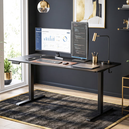 HOMCOM Standing Desk in Black, image 2