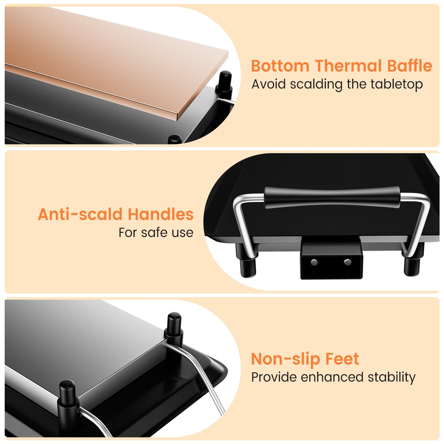 XL 70 x 23cm Electric Teppanyaki Table Griddle