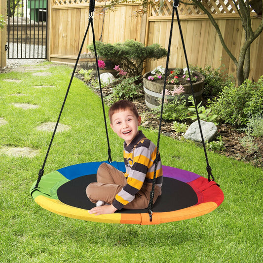 Child's Multi-Coloured Swing with Adjustable Height