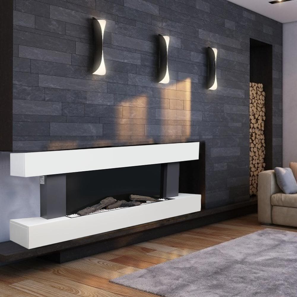 52 Inch Contemporary Wall Mounted/Freestanding Fireplace Mantel for Living Room