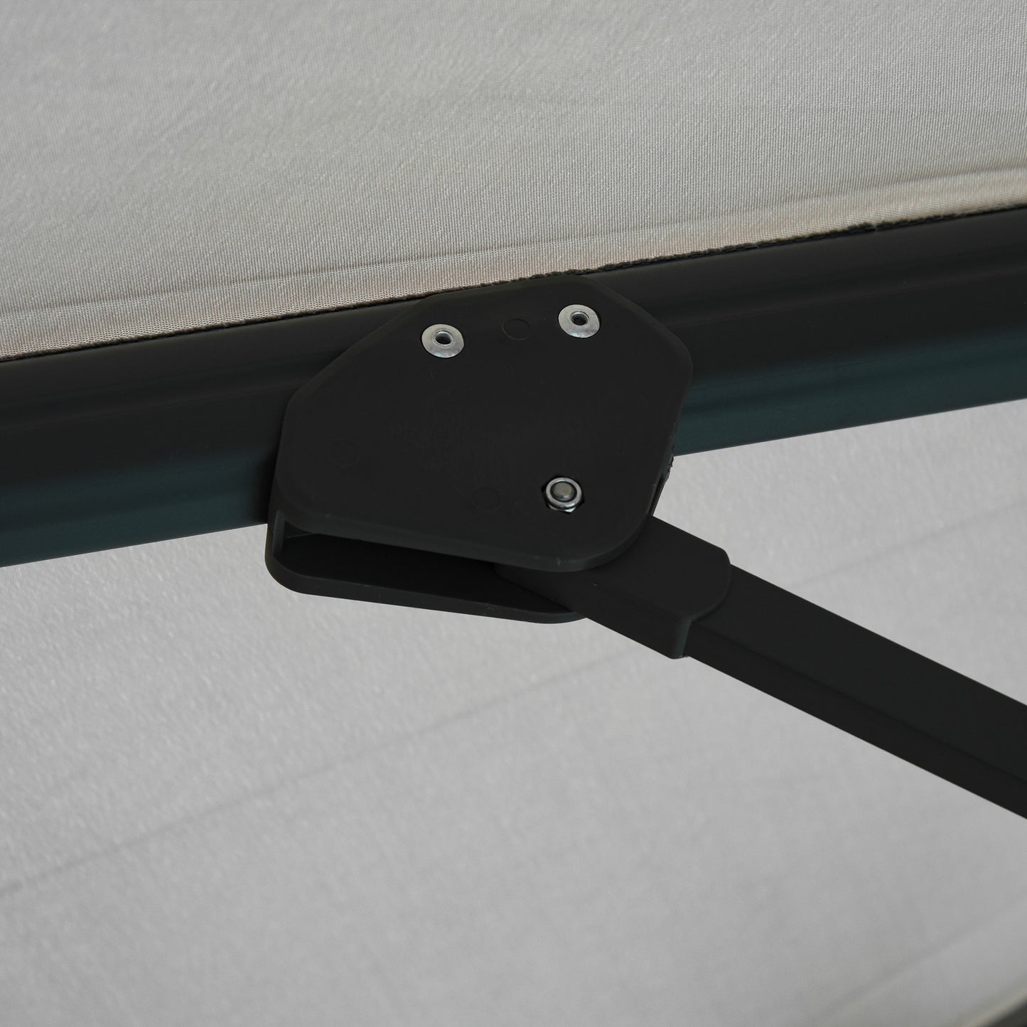 Outsunny 3(m) LED Cantilever Parasol ogrodowy z podstawą krzyżową i lampami solarnymi Szary