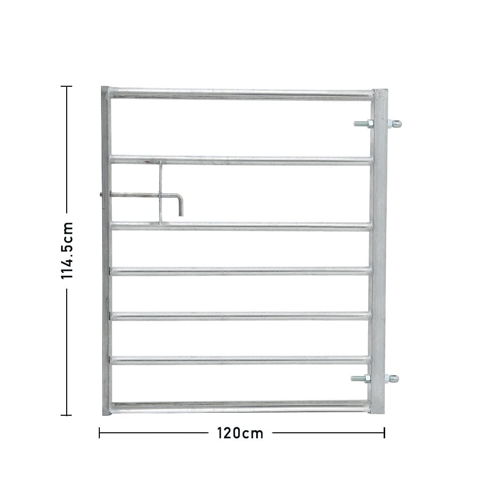 4-12FT Durable Galvanized Metal Field Gate