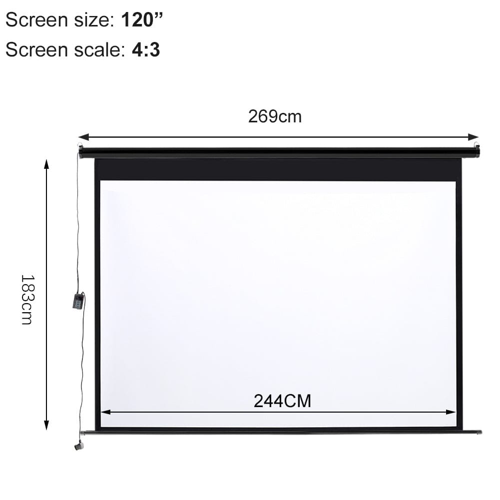 S/M/L Electric Projector Screen with Remote control