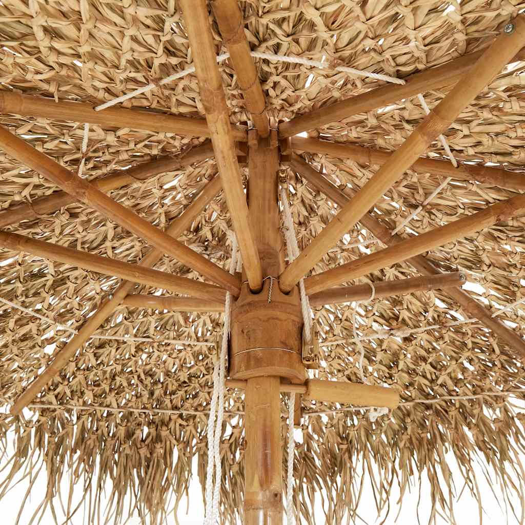 vidaXL Bamboo Garden Parasol with Banana Leaf Roof 210 cm 6