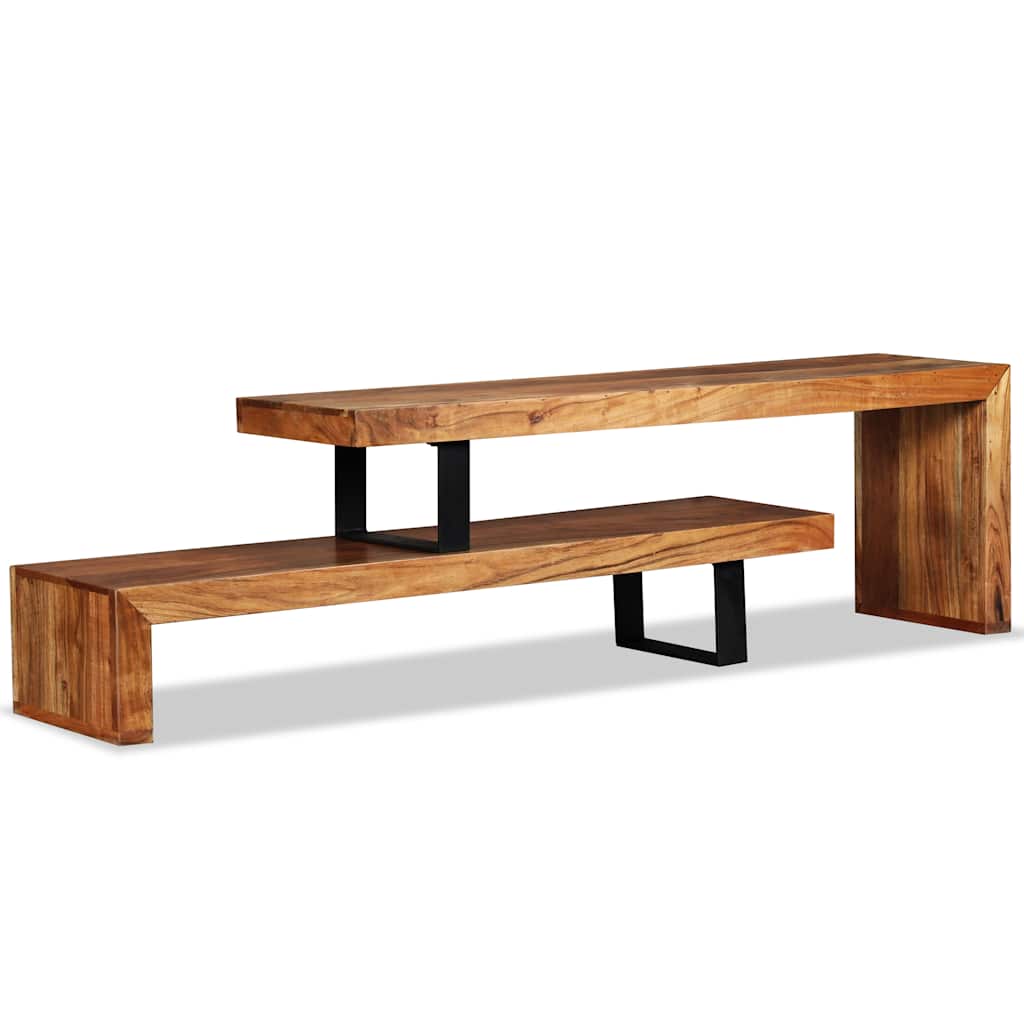 vidaXL TV Stand | Unique natural wood grain | Solid Acacia Wood | Medium 6