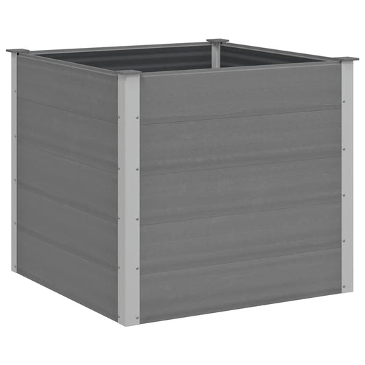 Garden Raised Bed WPC Grey Depth 100 cm 100 cm 91 cm