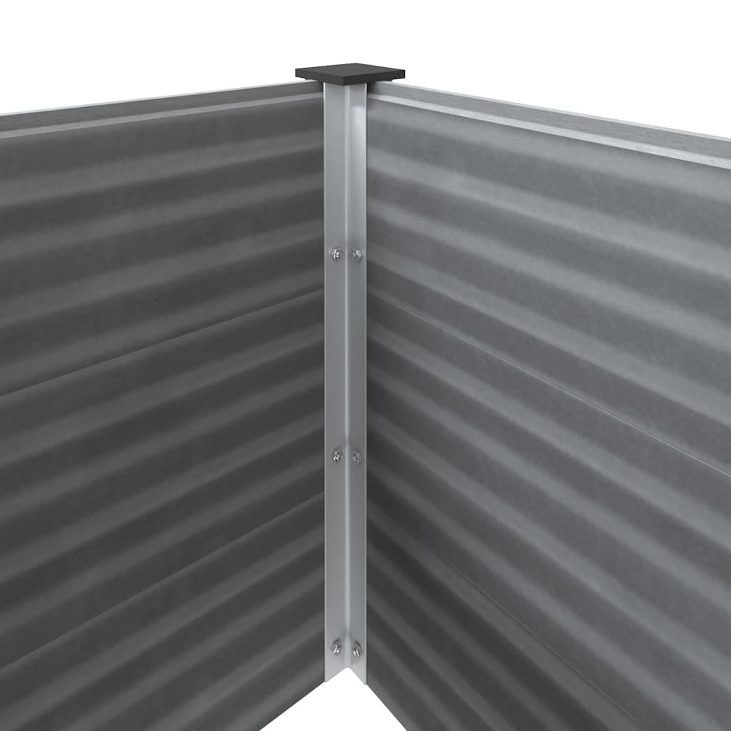 43606 vidaXL Garden Raised Bed WPC 100x100x91 cm Grey 6