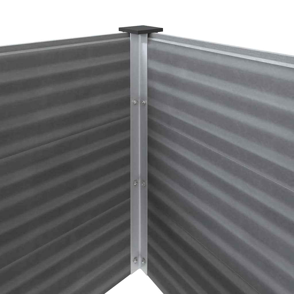 43608 vidaXL Garden Raised Bed WPC 150x50x91 cm Grey 6