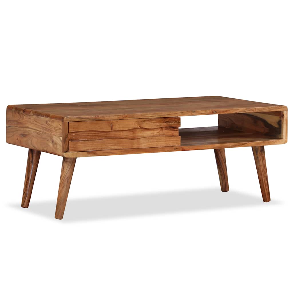 244974 vidaXL Coffee Table Solid Wood with Carved Drawer 100x50x40 cm 6