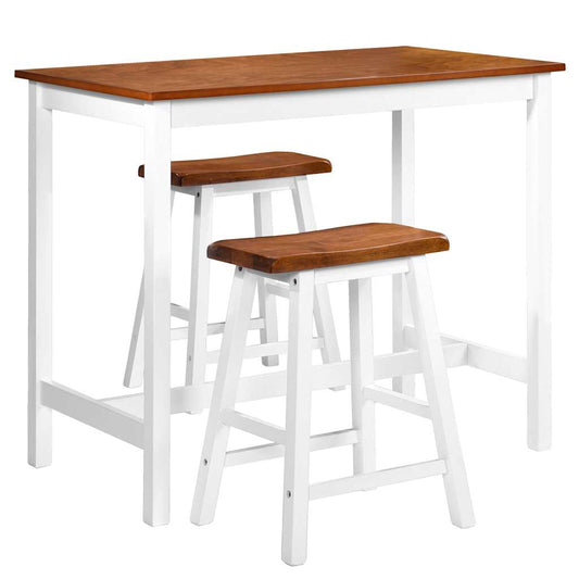 245547 vidaXL Bar Table and Stool Set 3 Pieces Solid Wood 2