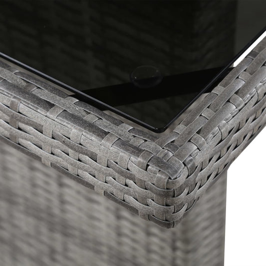 43941 vidaXL Garden Table 240x90x74 cm Poly Rattan and Glass 2