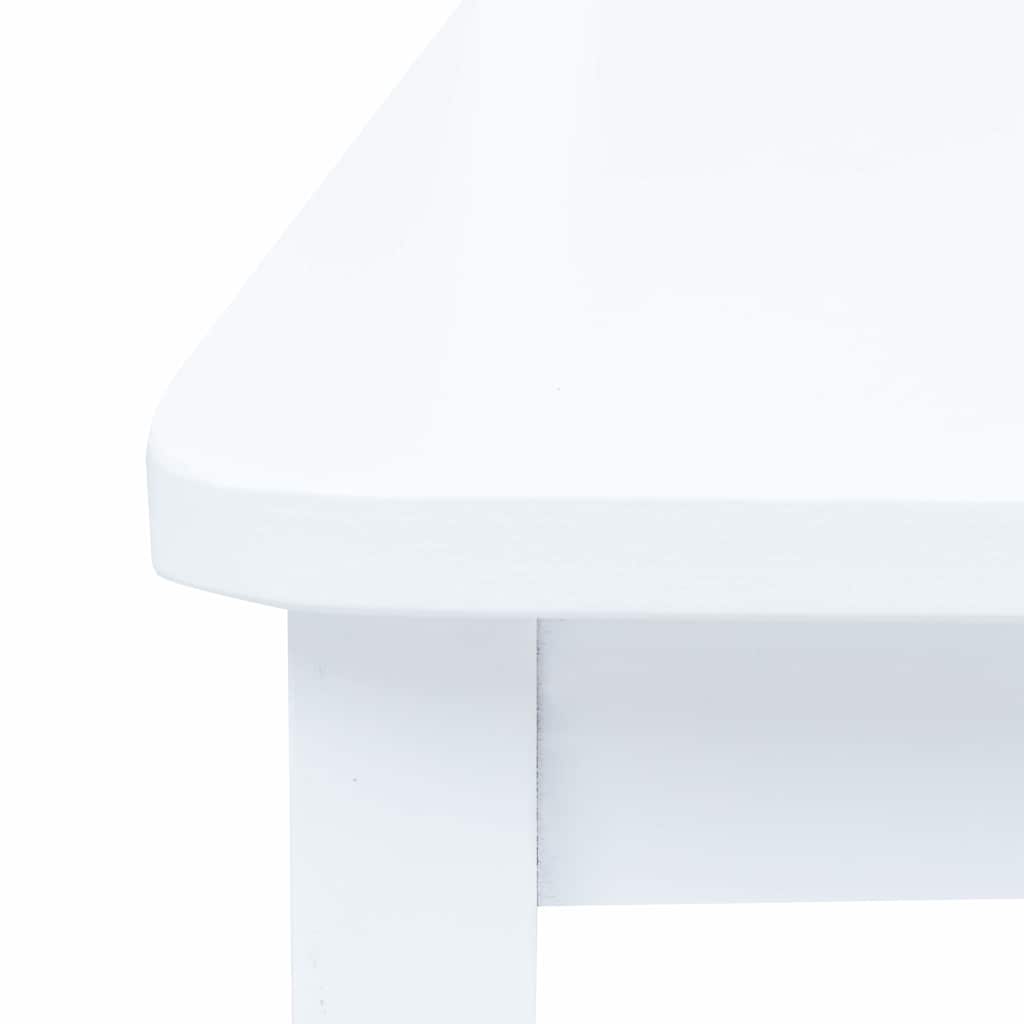 vidaXL Dining Chairs 4 pcs White Solid Rubber Wood 6