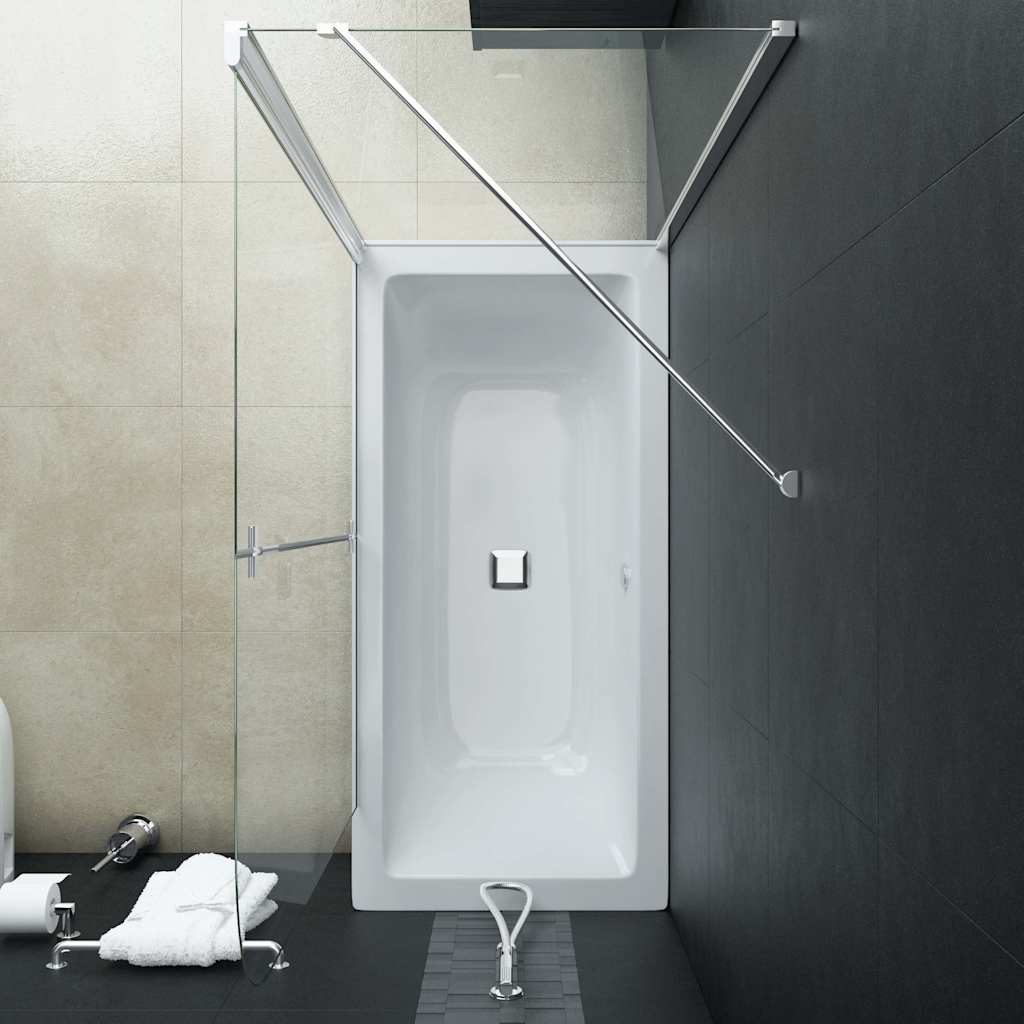 vidaXL Bi-Folding Shower Enclosure ESG 120x68x130 cm 6