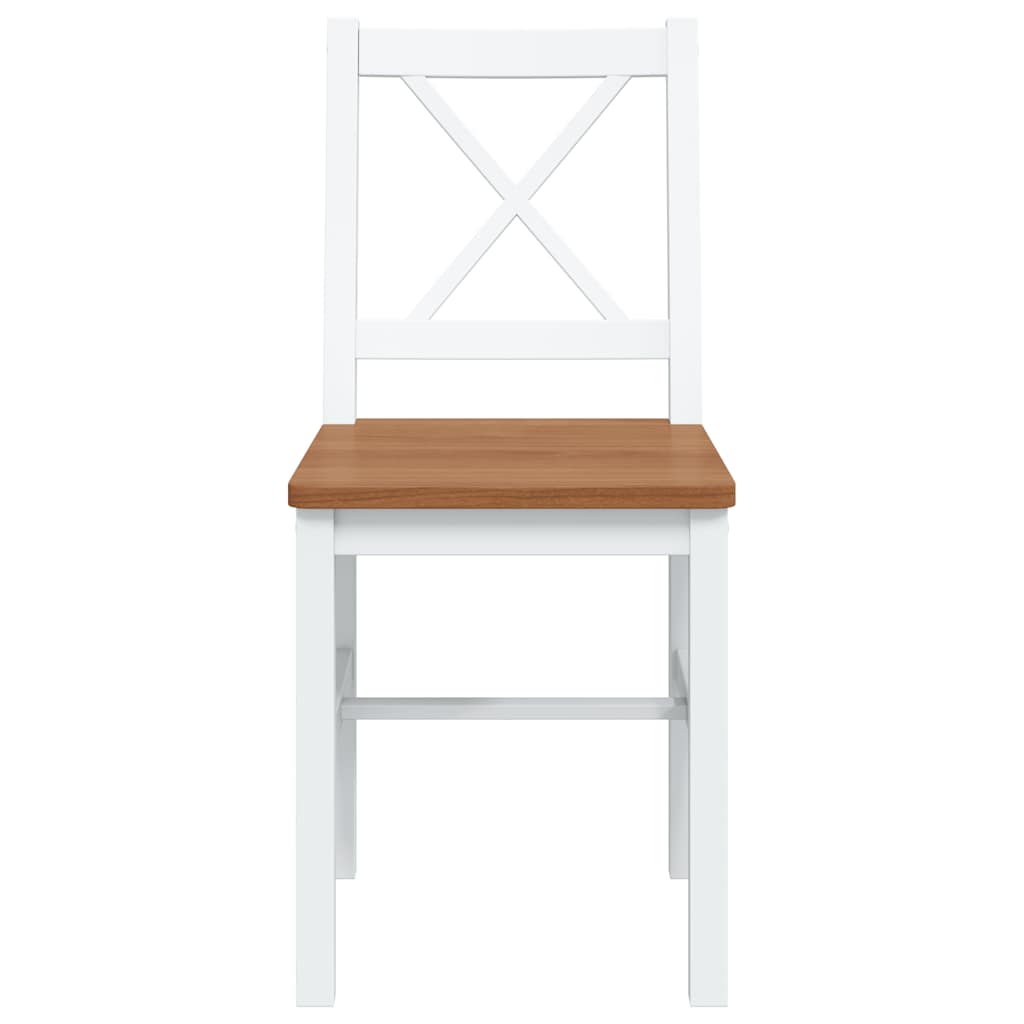 vidaXL 5 Piece Dining Set Brown and White 6