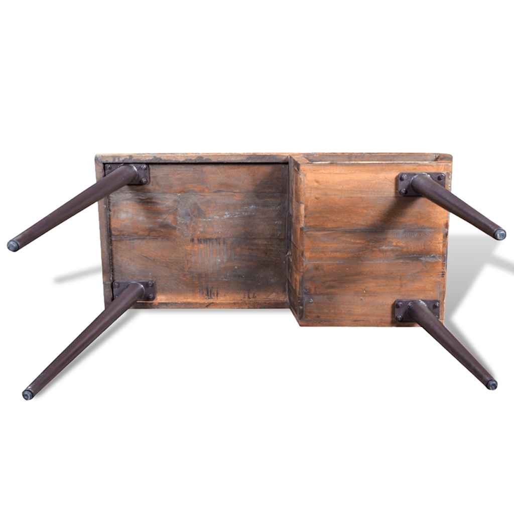 241138 Reclaimed Wood Desk with Iron Legs 6