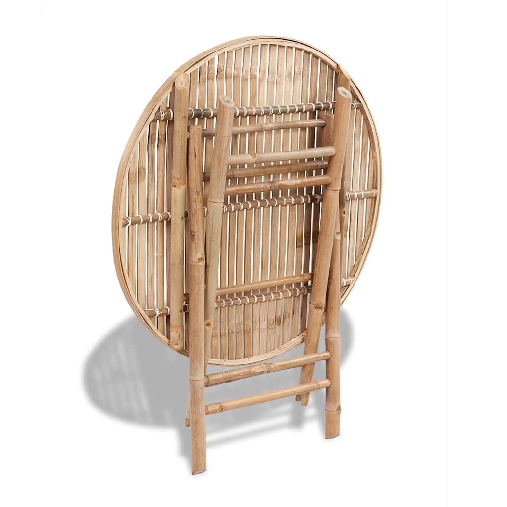41497 vidaXL 5 Piece Folding Outdoor Dining Set Bamboo 6