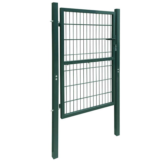 vidaXL 2D Fence Gate (Single) Green 100x140 cm 2