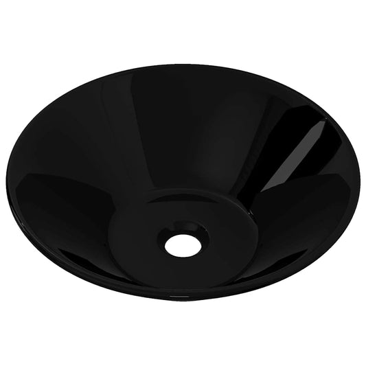Wash Basin 42x14 cm Ceramic Black