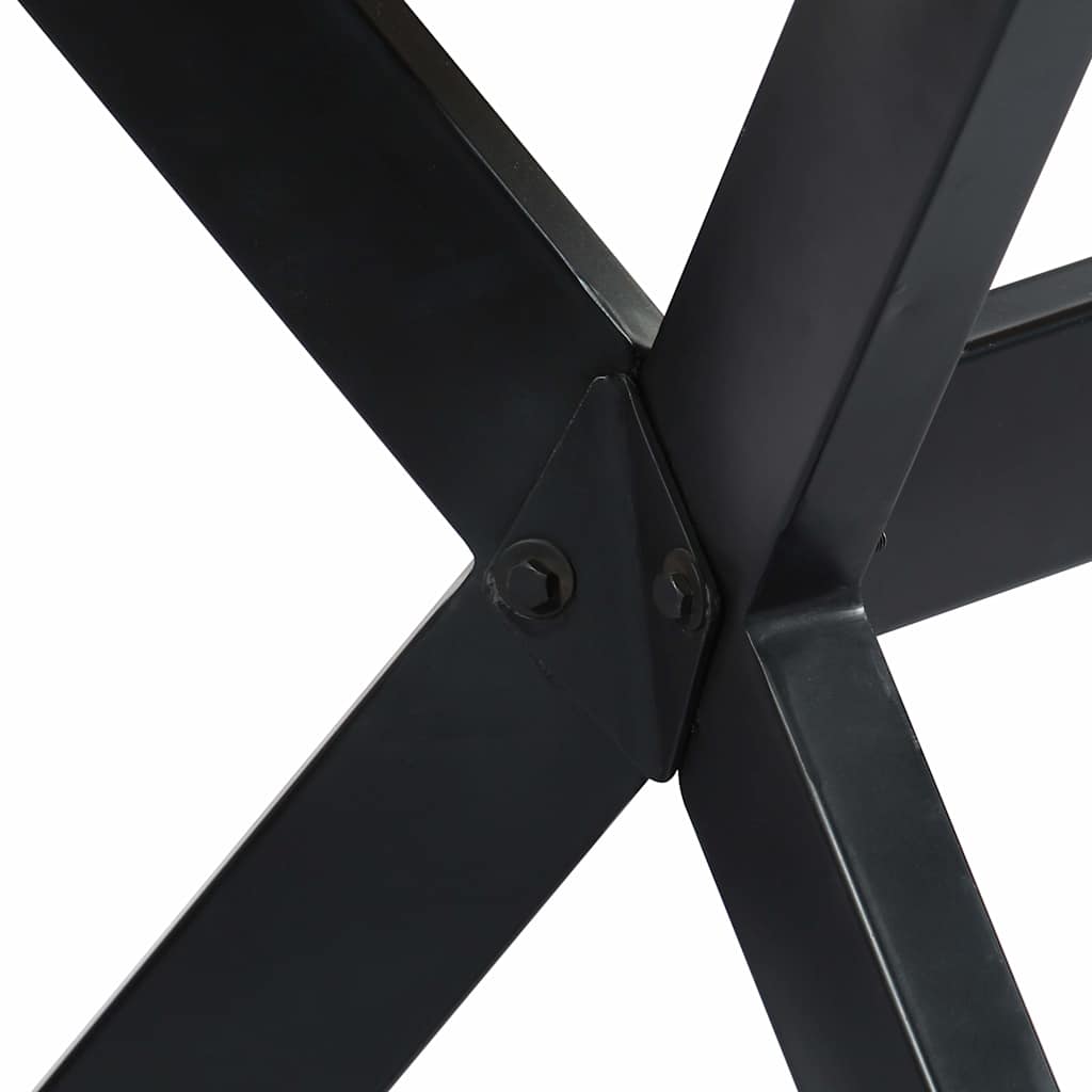 vidaXL Dining Table | White and black | Solid mango wood, steel | 120x60x75 cm 6