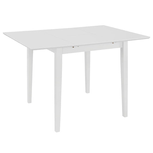 Extendable Dining Table (80-120)x80x74 MDF White