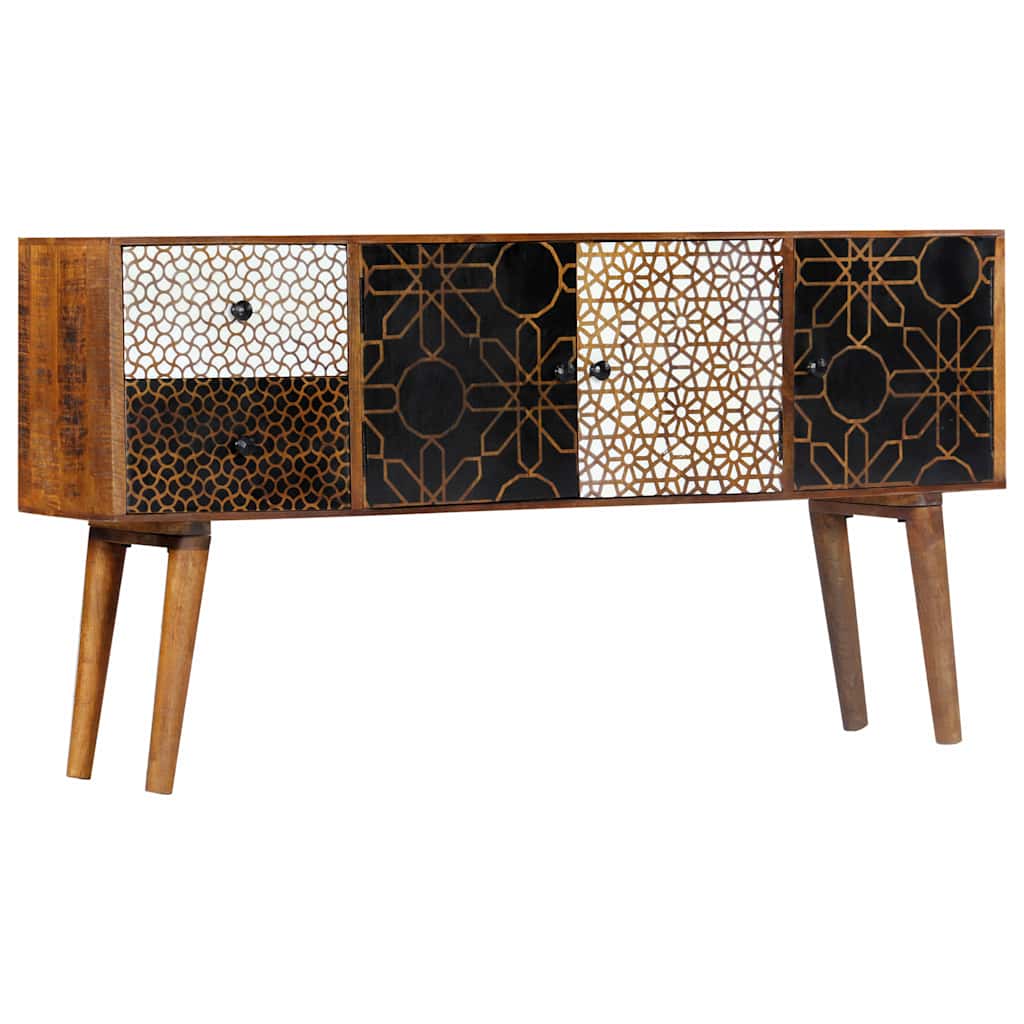 247917 vidaXL Sideboard with Printed Pattern 130x30x70 cm Solid Mango Wood 6